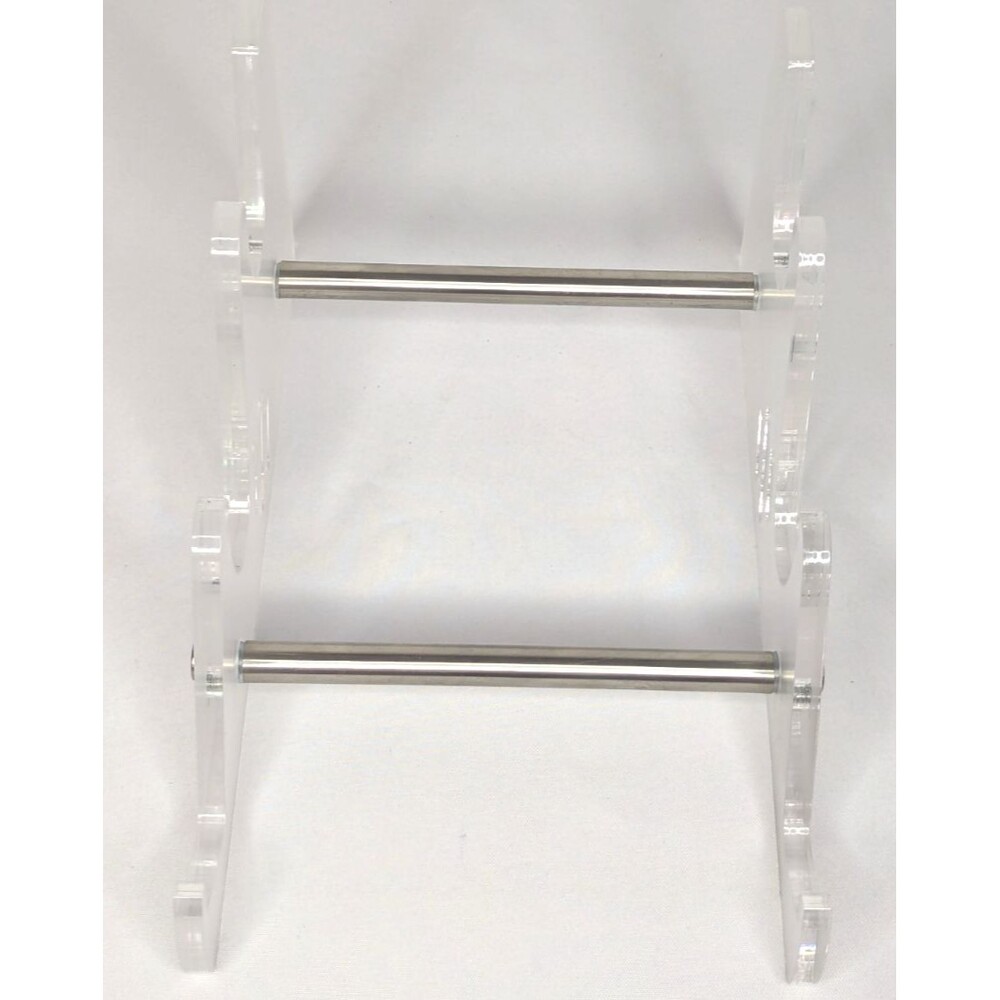 Frosted Acrylic Keyboard Display Stand Holder - Holds 3 Keyboards - Pre-Owned